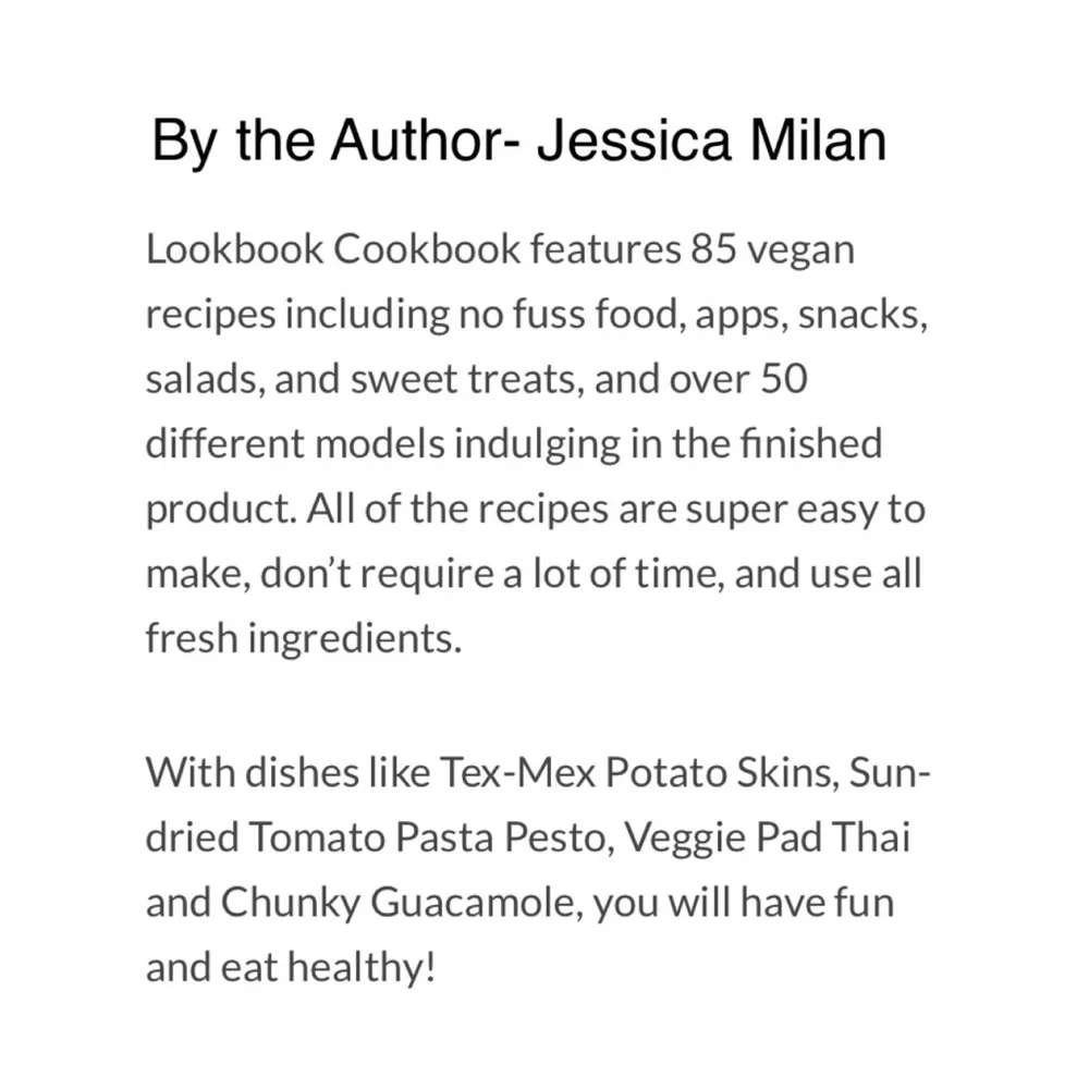 Lookbook Cookbook Vegan & Gluten Free Tasty Dishes